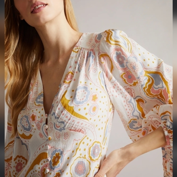 NWT Ted Baker Thelia Exaggerated Sleeve Mini Dress $295 - Picture 7 of 15